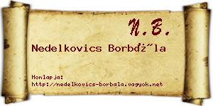 Nedelkovics Borbála névjegykártya