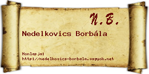 Nedelkovics Borbála névjegykártya