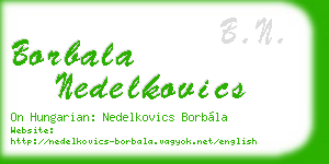 borbala nedelkovics business card
