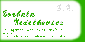 borbala nedelkovics business card